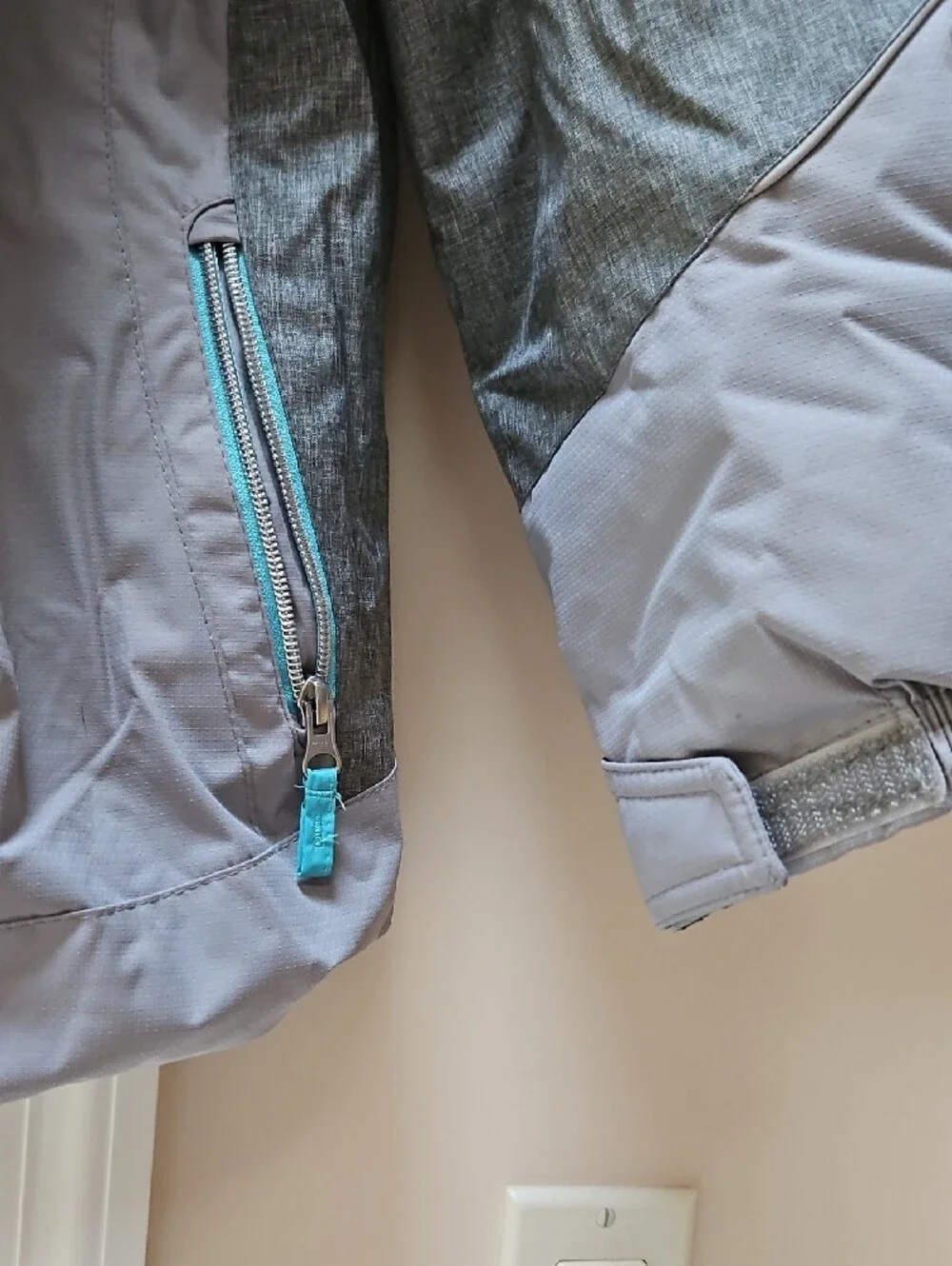 Gerry Grey and Teal Kids Puffer Ski Jacket